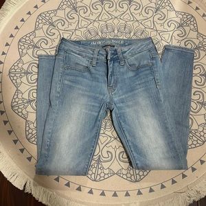 American Eagle light blue jeans